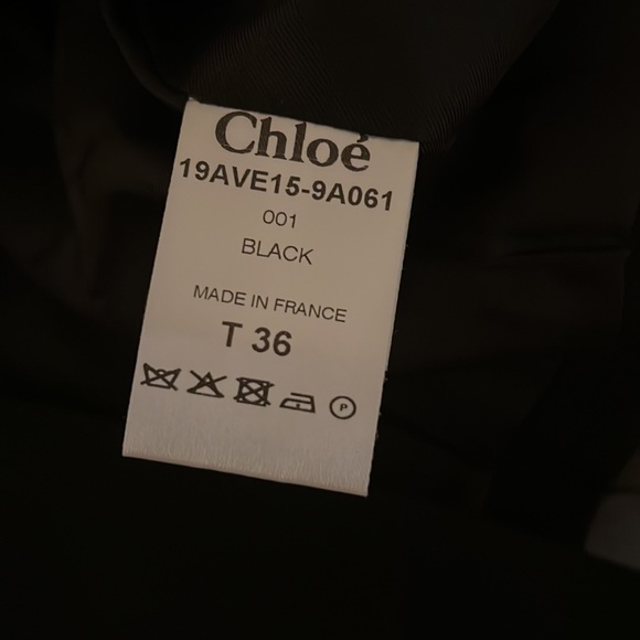 NWOT Chloé Black/Brass Chain Cropped Blazer - FR Size 36 - US Size 4 - Picture 6 of 6